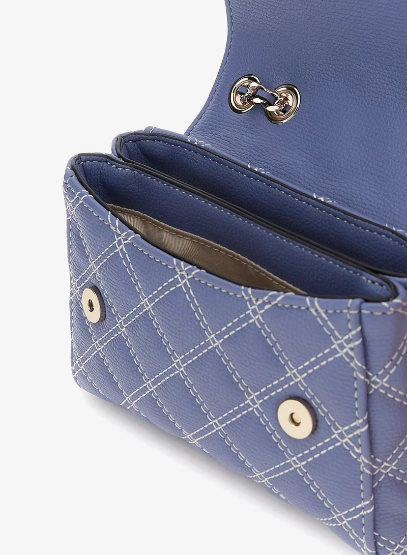 GUESS  Giully II Flap Over Quilted Mini Crossbody Bag for Women | Best Price UAE